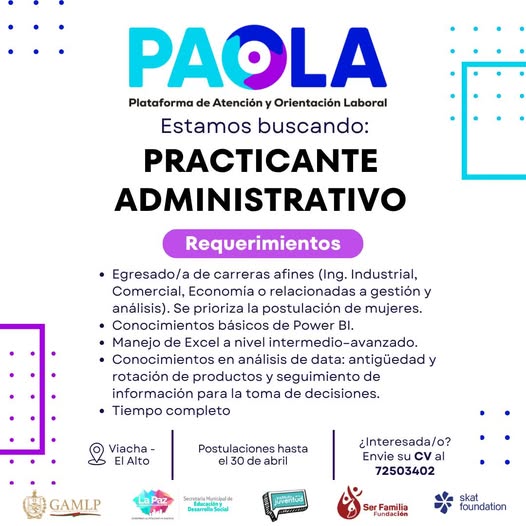 PRACTICANTE ADMINISTRATIVO